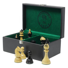 Leatherette Chess Storage Box suitable for 3" to 3.75" Chessmen
