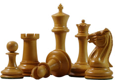 Morphy Cooke 1849-50 Vintage 3.5" Reproduction Chess Set in Antiqued Boxwood