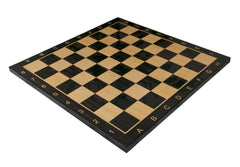 Chess Board with Square size 2.5" with Notations in Ebony/Maple Look