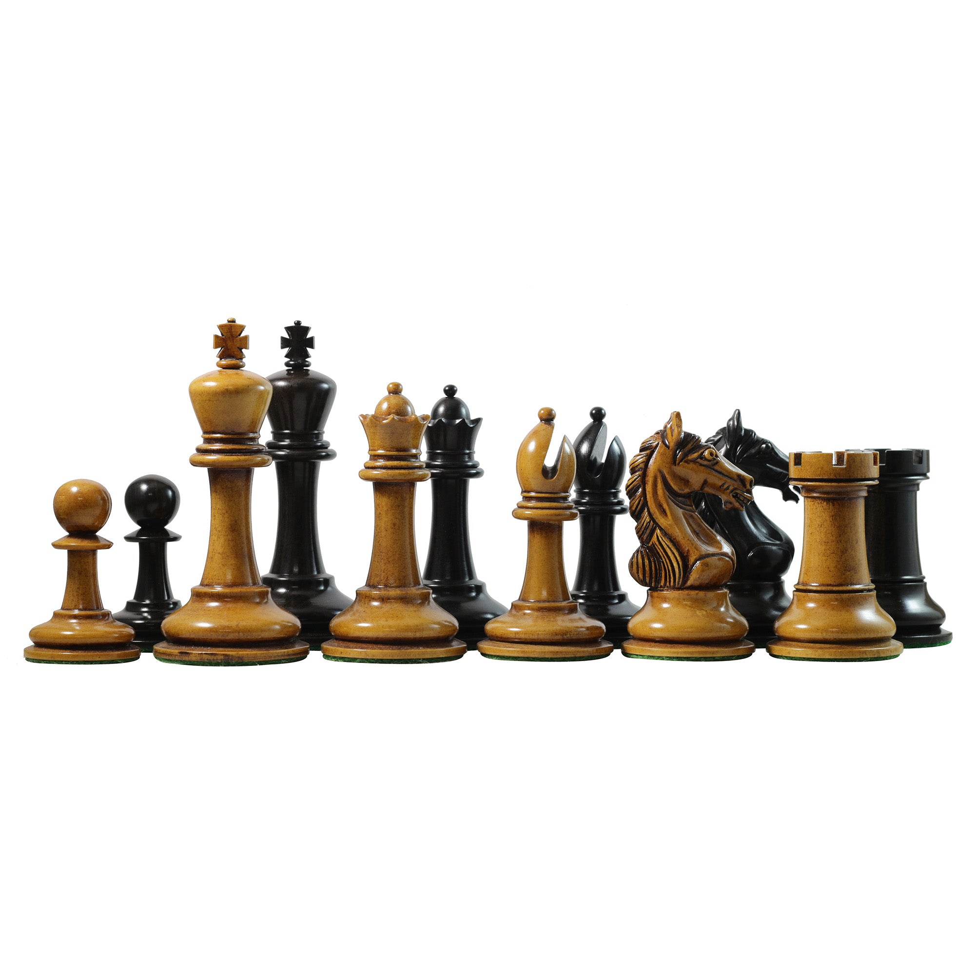 Competition Staunton Black Chess Set With Solid Wooden Box And Board - The Chess Store