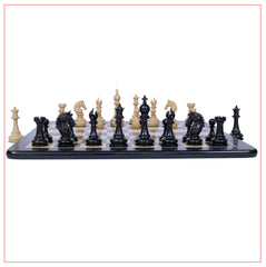 Aristocrat Series Ebony Staunton 4.1" Chessmen with Board