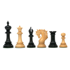 Valluzia Series 4.4" Luxury Staunton Chessmen in Ebony and Boxwood