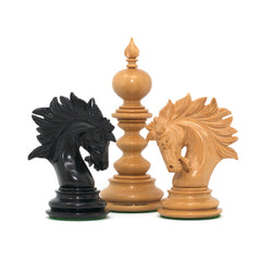 Raging Stallions Series Luxury Staunton Ebony Wood Chessmen - 4.4" King