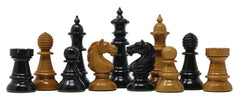 Old Vienna Style Coffee House 1900 Reproduction 4.5" Antiqued Box wood/Ebony wood Chess Set