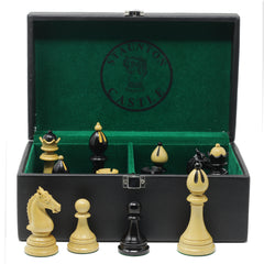 Leatherette Chess Storage Box suitable for 3" to 3.75" Chessmen