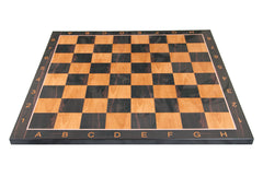 Chess Board with 2" Square size in Ebony/Antiqued Box wood Look with Notations