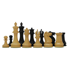 Nathaniel 1849 Antique Reproduction Vintage 3.75" Ebony/Box Wood (without antique look) Chess Set