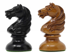 Old Vienna Style Coffee House 1900 Reproduction 4.5" Distressed Boxwood/Ebony Chess set