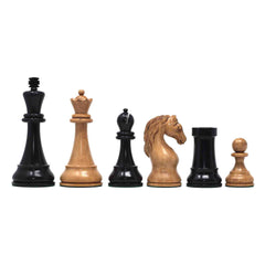 The Herman Steiner Commemorative Series Chess Pieces in Distressed Boxwood and Ebony - 5.0" King