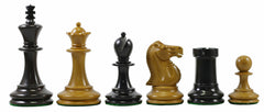 Jaques 1867 Small Club Library 3.275" Ebony wood Chess Set