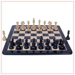 Chess Board with square size 2.25" in Ebony and Maple Wood Look