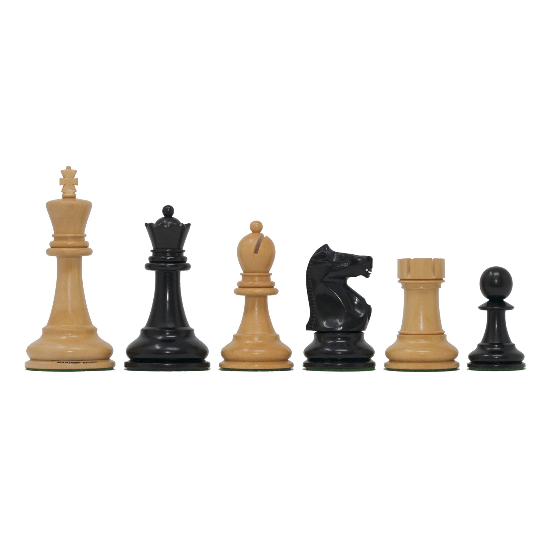 Fischer-Spassky / 1972 World Championship 3.75" Ebony Chessmen