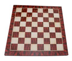 Luxury Chess Board 2.25" Square made in Burl Rosewood/Burl Maple Wood