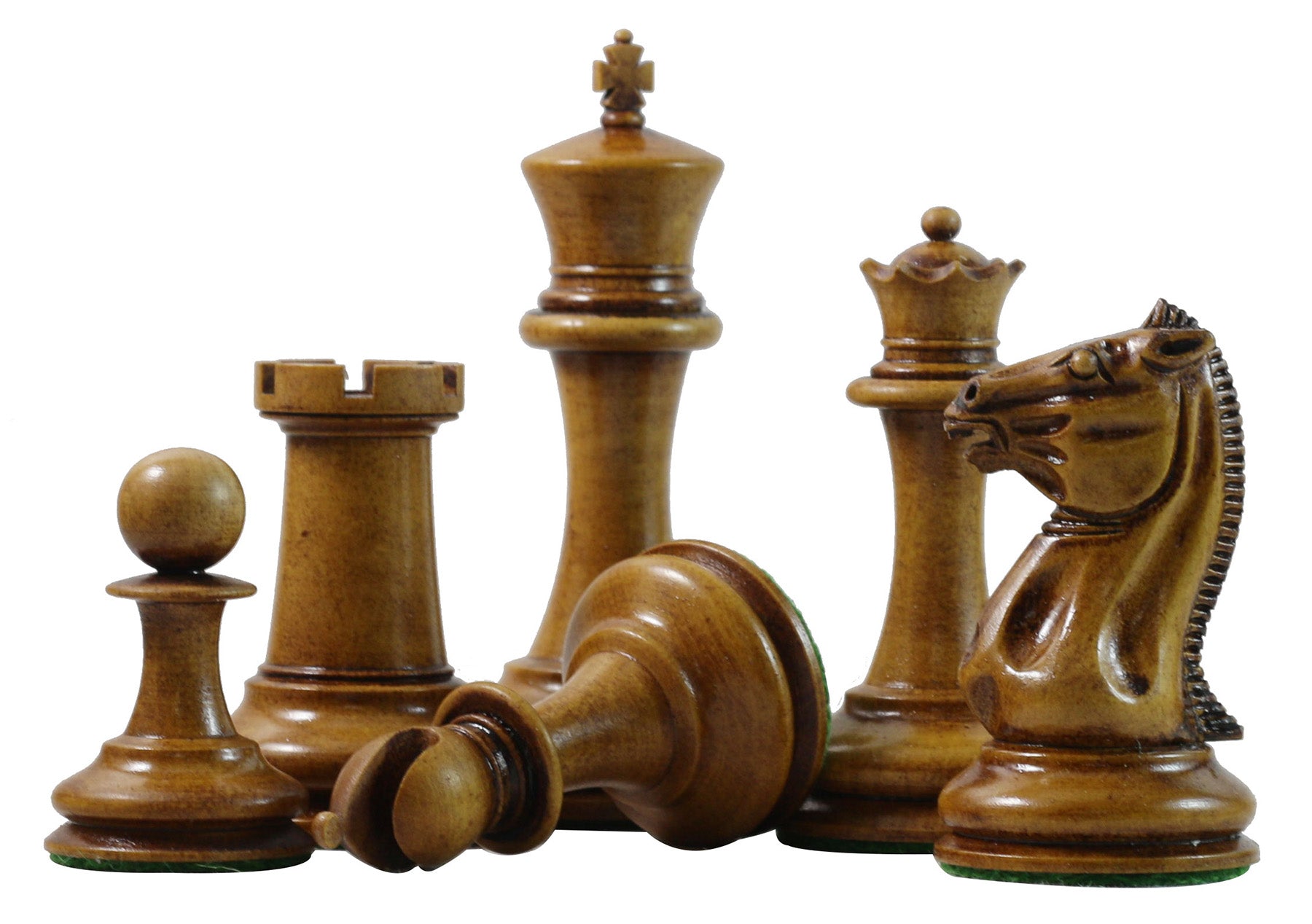 Morphy Cooke 1849-50 Vintage 3.5" Chess Design in Distressed Antique look and Ebony Wood