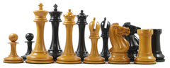 B & Company Antique Reproduction Chess Set in Antiqued Box wood & Ebony wood