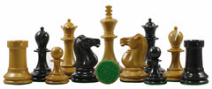 Jaques 1867 Small Club Library 3.275" Ebony wood Chess Set