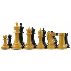 17th Olympiad Havanna 1966 Circa Reproduction 3.78" Staunton Chessmen Antiqued/Ebonised Boxwood