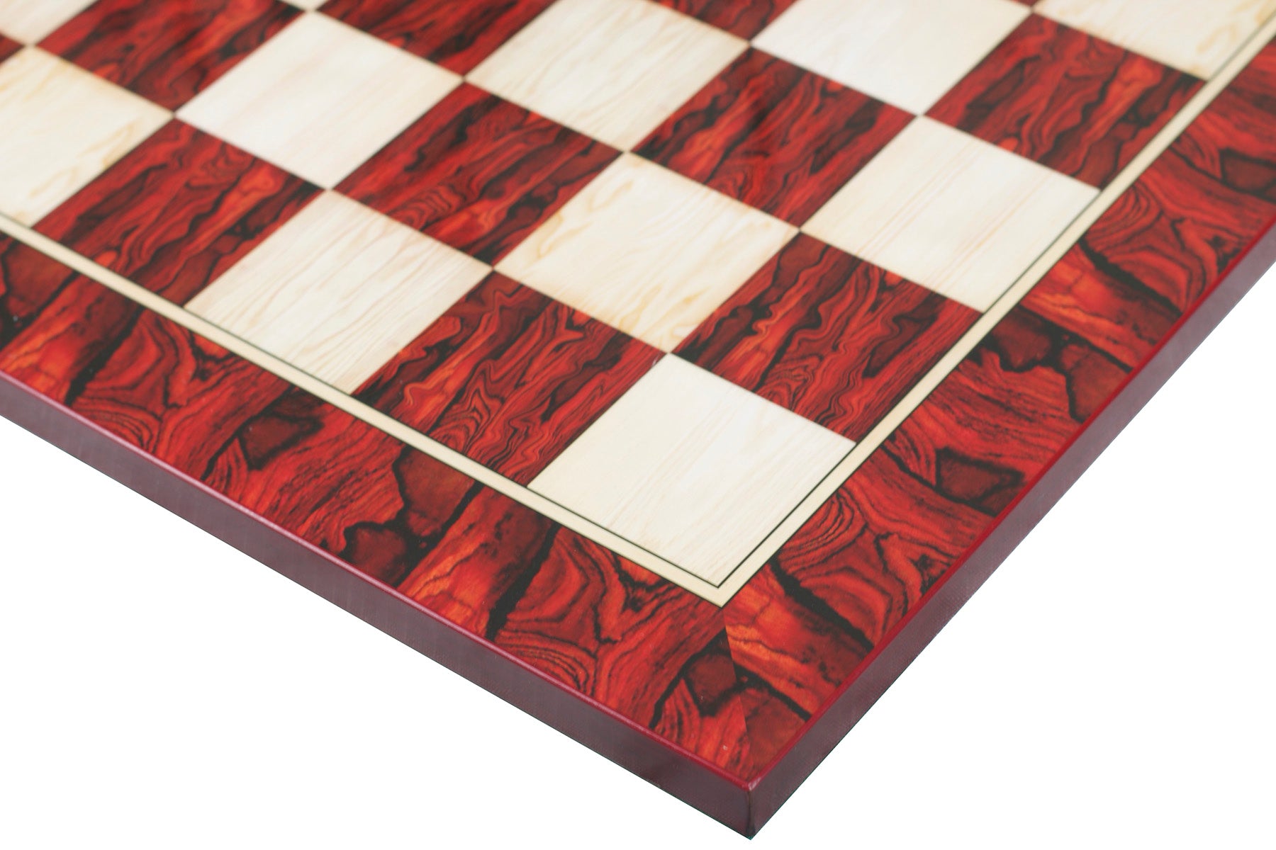 The Victoria Series Luxury Chess Table & Master Series Chess Pieces , American Maple & Golden Grain Rosewood , 2.5 Square