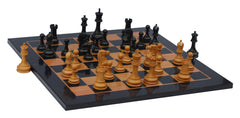 Antique Look Chess Board with Square size 2.25" X 2.25" Square size in antiqued Box wood and Ebony wood Look
