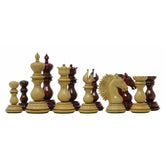 Troy Series Luxury Staunton 4.4" Padouk and Boxwood Chessmen