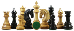 Alexandria Series 4.5" Premium Staunton Ebony Chessmen