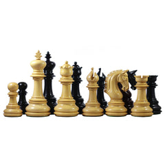 Alexandria Series 4.5" Premium Staunton Ebony Chessmen