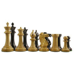 Conquest Series 4" Premium Staunton Chess Set in Ebonized Box Wood