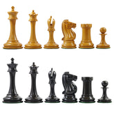 B & Company Antique Reproduction Chess Set in Antiqued Box wood & Ebony wood