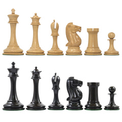 B & Company Reproduced Staunton 4.4" Non-Antiqued/Ebony Chessmen