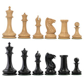 Morphy Cooke 1849-50 Reproduced 4.4" Chessmen in Non-Antiqued Boxwood and Ebony Wood