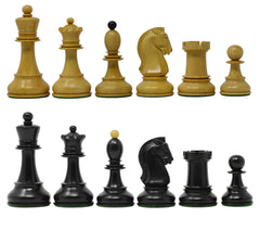 Dubrovnik 1950 Vintage 3.75" Reproduction Chess Setin Ebony & Natural Boxwood