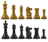 17th Olympiad Havanna 1966 Circa Reproduction 3.78" Staunton Chessmen Antiqued/Ebonised Boxwood