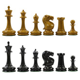 Stroud Club Vintage 1878 Reproduction 3.25" Ebony Wood Chess Set