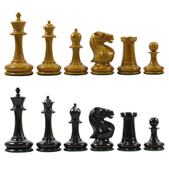 Stroud Club Vintage 1878 Reproduction 3.25" Ebony Wood Chess Set