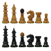 Old Vienna Style Coffee House 1900 Reproduction 4.5" Antiqued Box wood/Ebony wood Chess Set