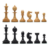 The William Hallett 1860 London Chess Set in Natural Boxwood/Ebony - 3.5" King