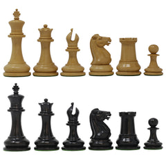 Nathaniel 1849 Antique Reproduction Vintage 3.75" Ebony/Box Wood (without antique look) Chess Set