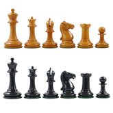 Walter Grimshaw 1854 Circa Reproduction Staunton Antiqued Boxwood/Ebony Chess Set