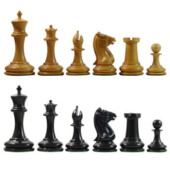 Morphy Cooke 1849-50 Vintage 3.5" Reproduction Chess Set in Antiqued Boxwood