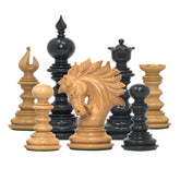 Raging Stallions Series Luxury Staunton Ebony Wood Chessmen - 4.4" King