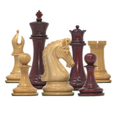Tristan Series Luxury Staunton Chess Pieces in Blood Rose wood: King Size 4"