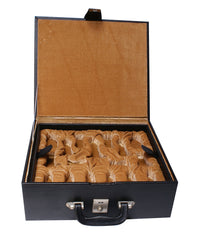 Leatherette Chess Presentation and Storage Coffer for 3.25" - 3.625" chess set