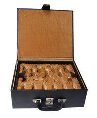 Leatherette Chess Presentation Coffer for 4.125" to  4.4" Chess Pieces