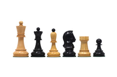 The Fischer Dubrovnik 1970 Upgraded Version Chess set in Natural and Ebony Boxwood