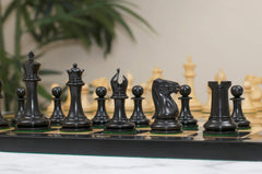 NATHANIEL COOKE SERIES 1849 Natural Boxwood/Ebony Chessmen King: 3.625"
