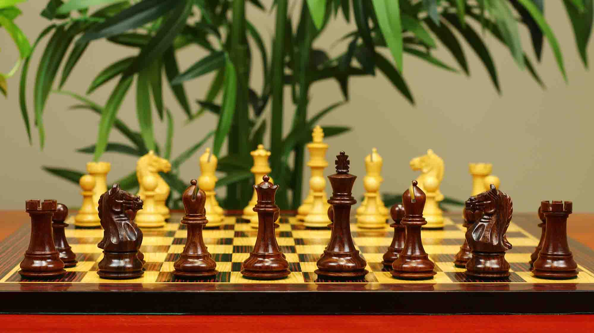 Fierce Series Chess Set 4" Staunton Chess Set - Indian Rosewood & Boxwood