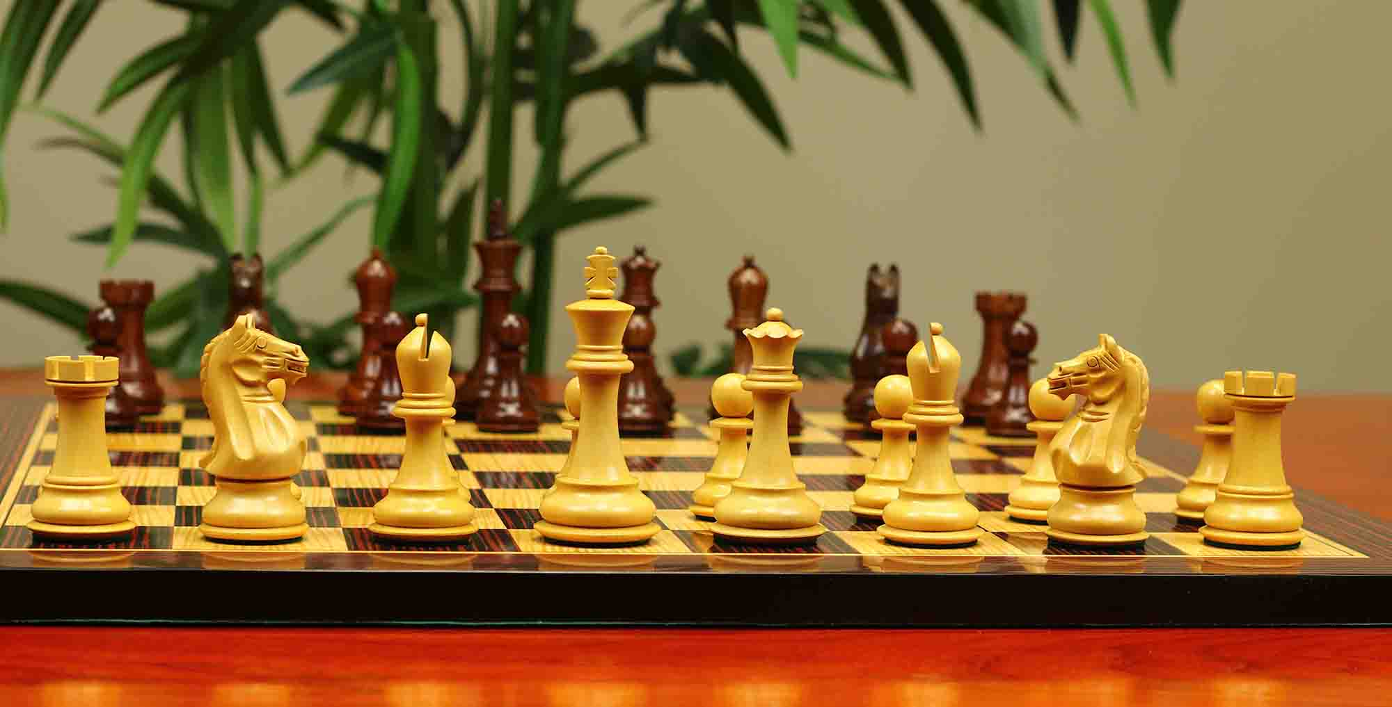 Fierce Series Chess Set 4" Staunton Chess Set - Indian Rosewood & Boxwood