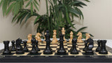 Henri Chavet Reproduced Chess Set in Natural and Ebonised Boxwood- 3.75" King Height