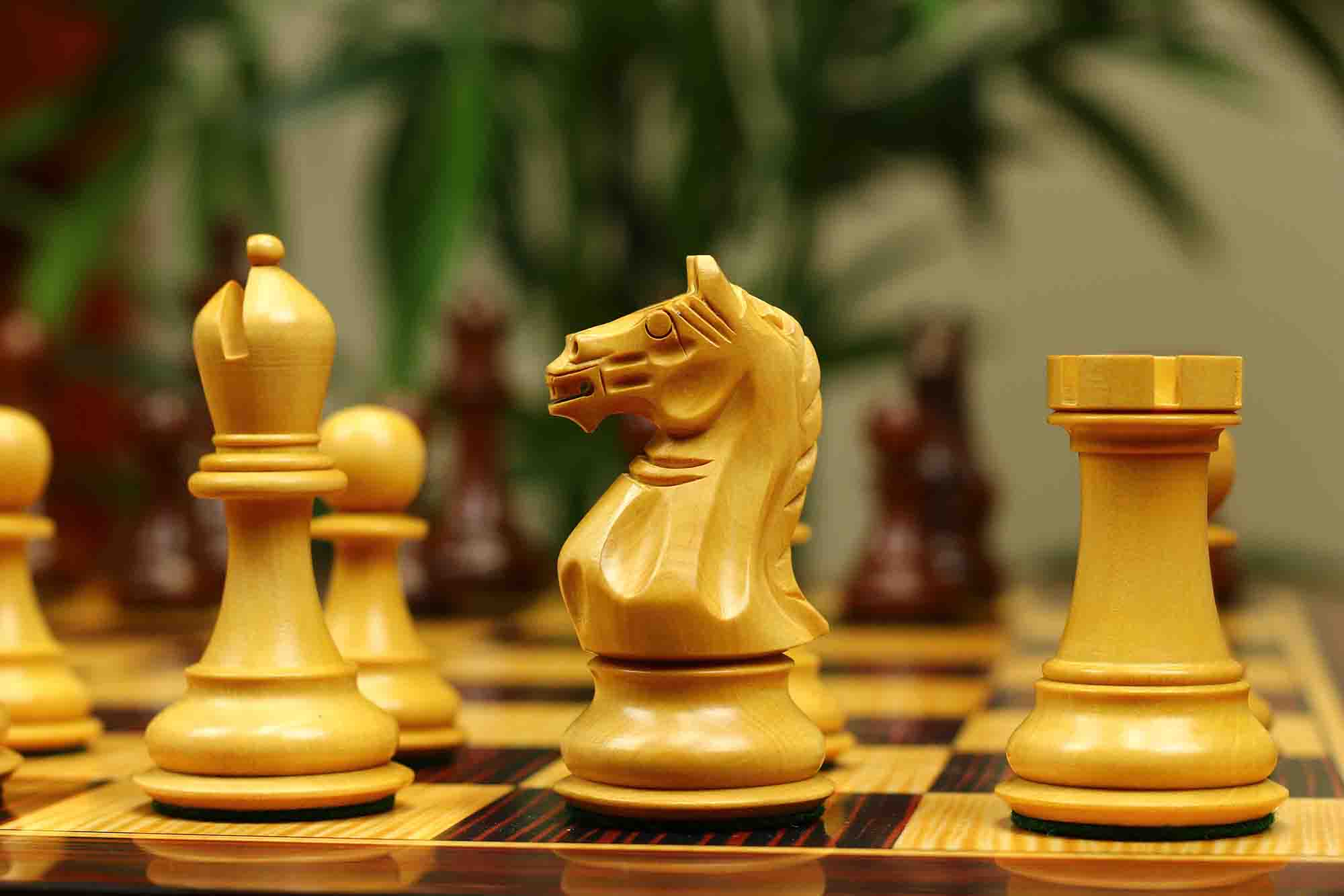 Fierce Series Chess Set 4" Staunton Chess Set - Indian Rosewood & Boxwood