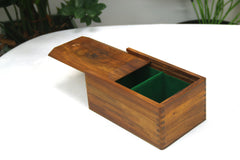Slide Top Box in Golden Rosewood holds up to 4" Chess Pieces